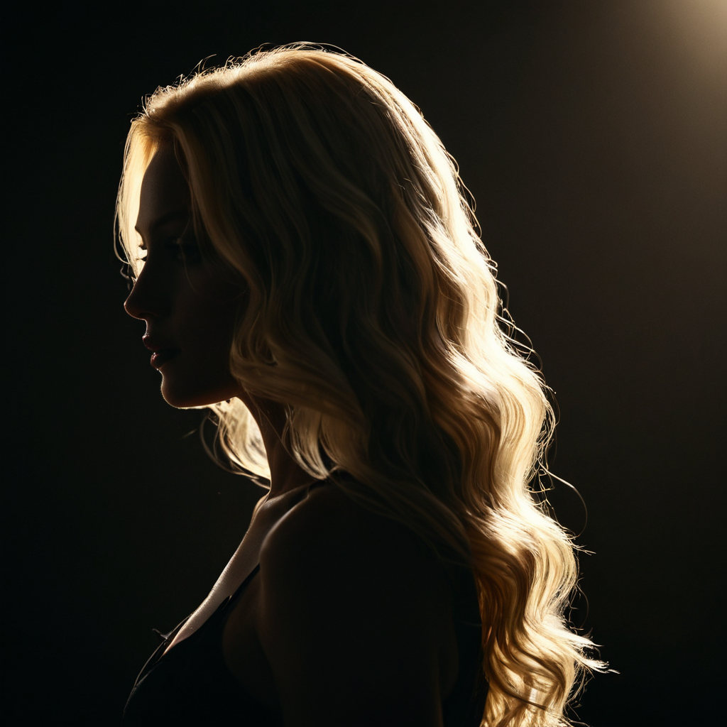 Silhouette Lighting blonde woman