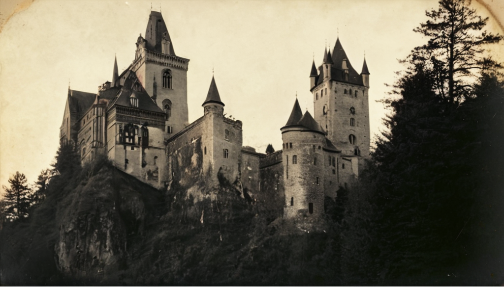 Restored photo of castle-Normally