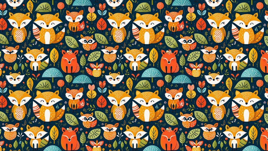 Whimsical forest animals, InfinyPattern