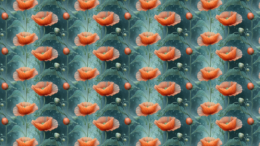 Beautiful poppy pattern, InfinyWeave