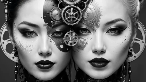 Machinart two women portrait