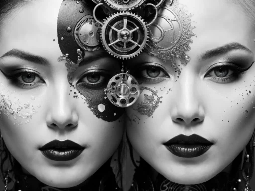 Machinart two women portrait