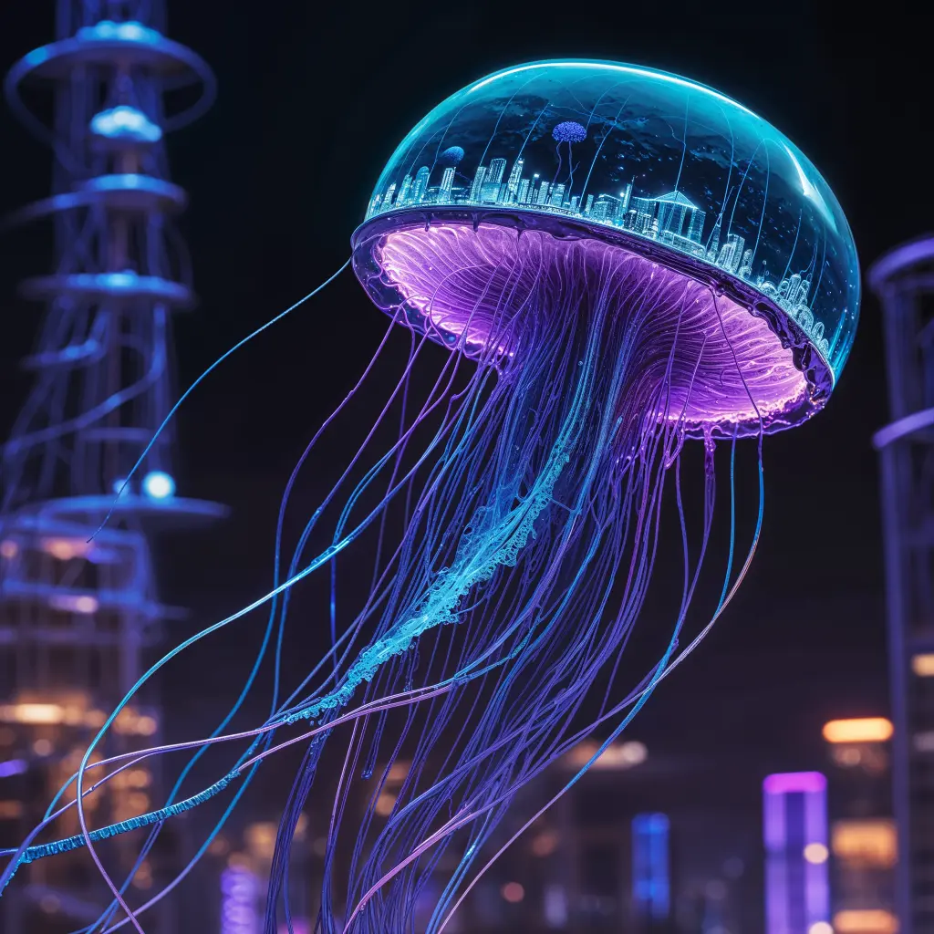 Bioluminescent jellyfish