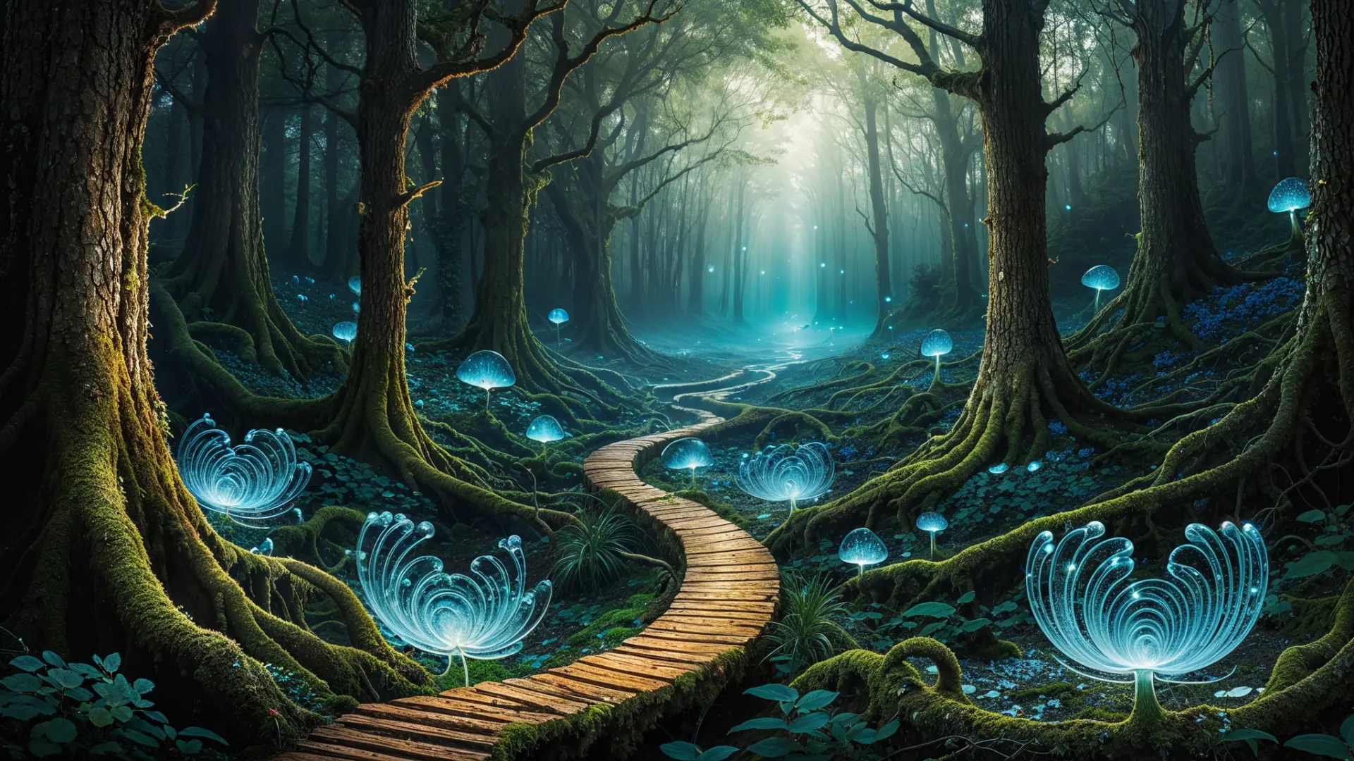 Bioluminescent forest