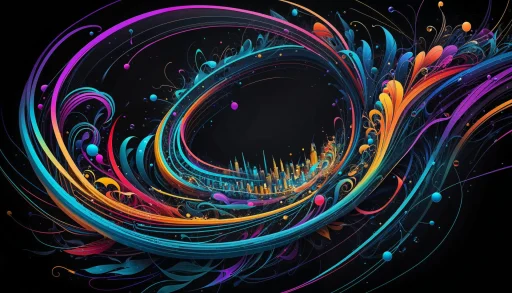 Colorful sound waves