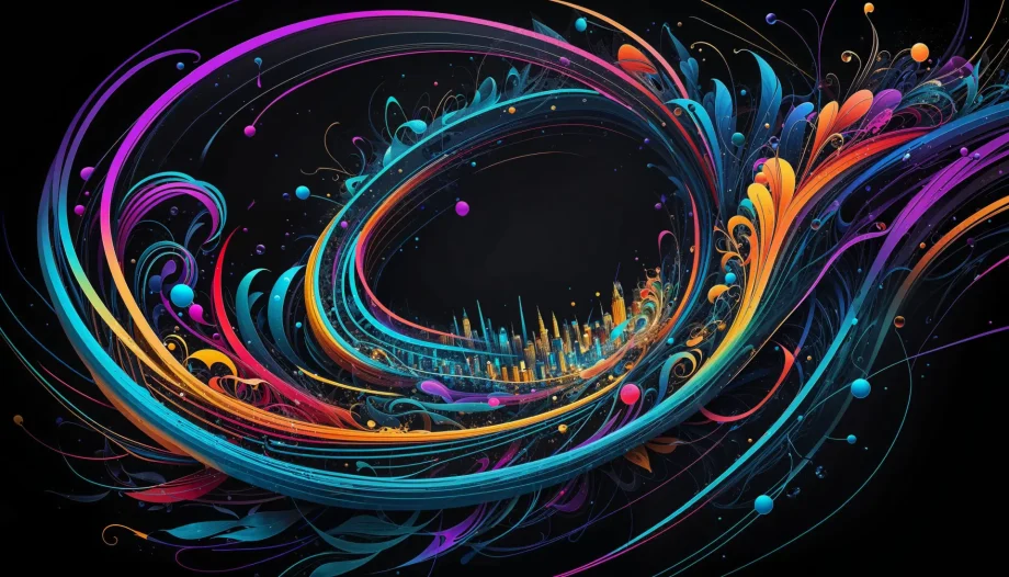 Colorful sound waves