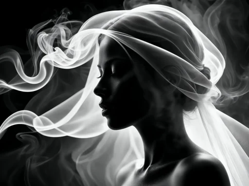 Black and white portrait of a woman