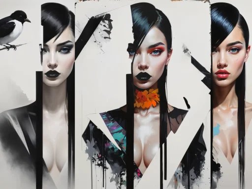 Painting of three women and a bird