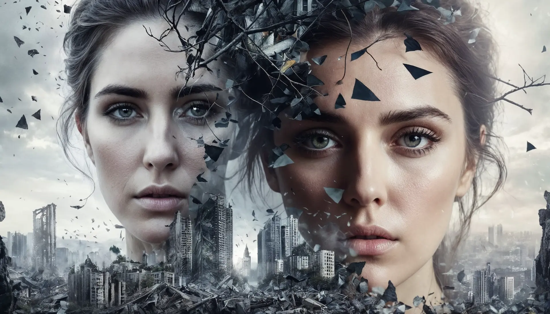 Cover image with two faces