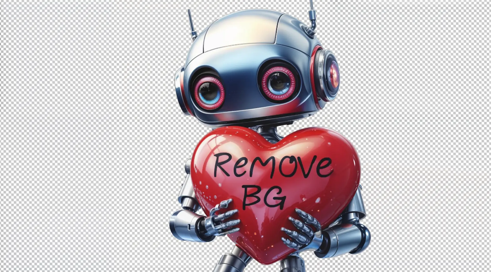 Cute robot holding a heart with the text "Remove BG"). » Tengr.ai Blog Cute robot holding a heart with the text "Remove BG").