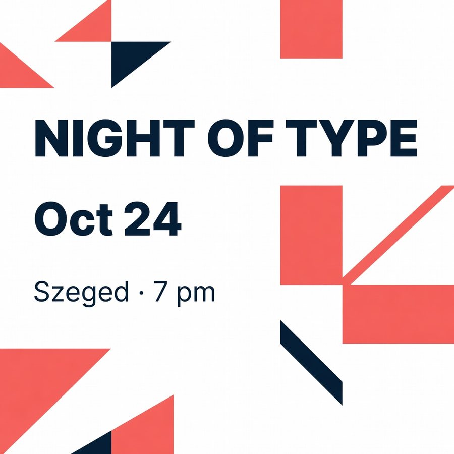 The Night of Type poster in a square layout